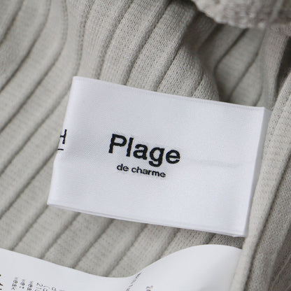 24春夏 Plage 別注 Vネック リブ カットソー / ショート丈 長袖