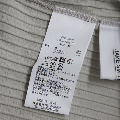 24春夏 Plage 別注 Vネック リブ カットソー / ショート丈 長袖
