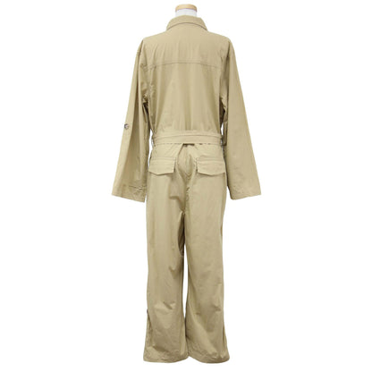 23春夏 コットン ジャンプスーツ / ストレートパンツ ベルト 長袖 オールインワン