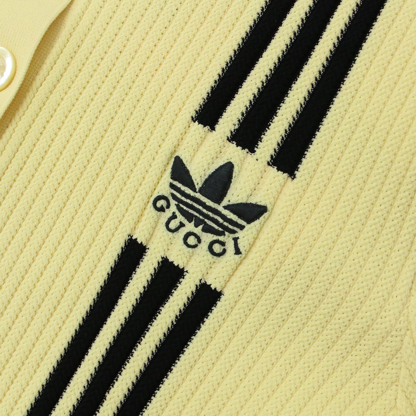 × adidas ７分袖 クロップド カーディガン / クルーネック ロゴ 刺繍