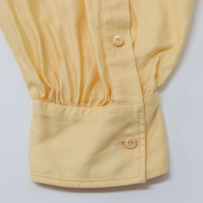 23春夏 コットン モールスキン バンドカラー ロング シャツ ワンピース / 長袖 スリット