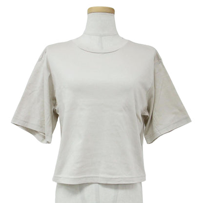 23春夏 ドロップショルダー クロップド Tシャツ / プルオーバー ショート丈 クルーネック 半袖 コットン