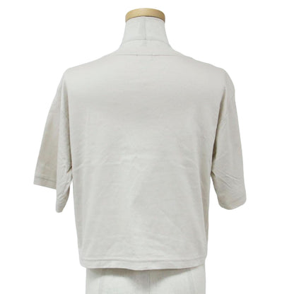 23春夏 ドロップショルダー クロップド Tシャツ / プルオーバー ショート丈 クルーネック 半袖 コットン