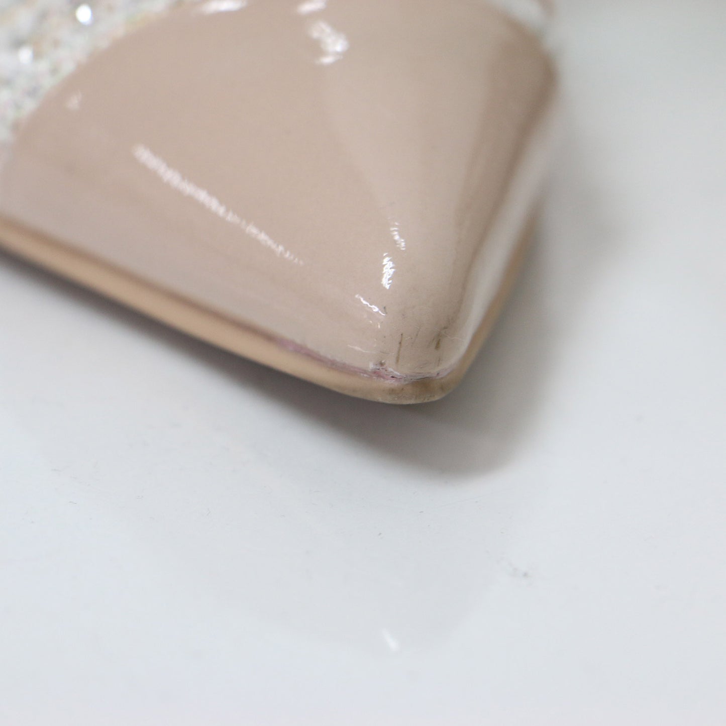 ツイード エナメルレザー ポインテッドトゥ フラット パンプス / Tストラップ バレエシューズ