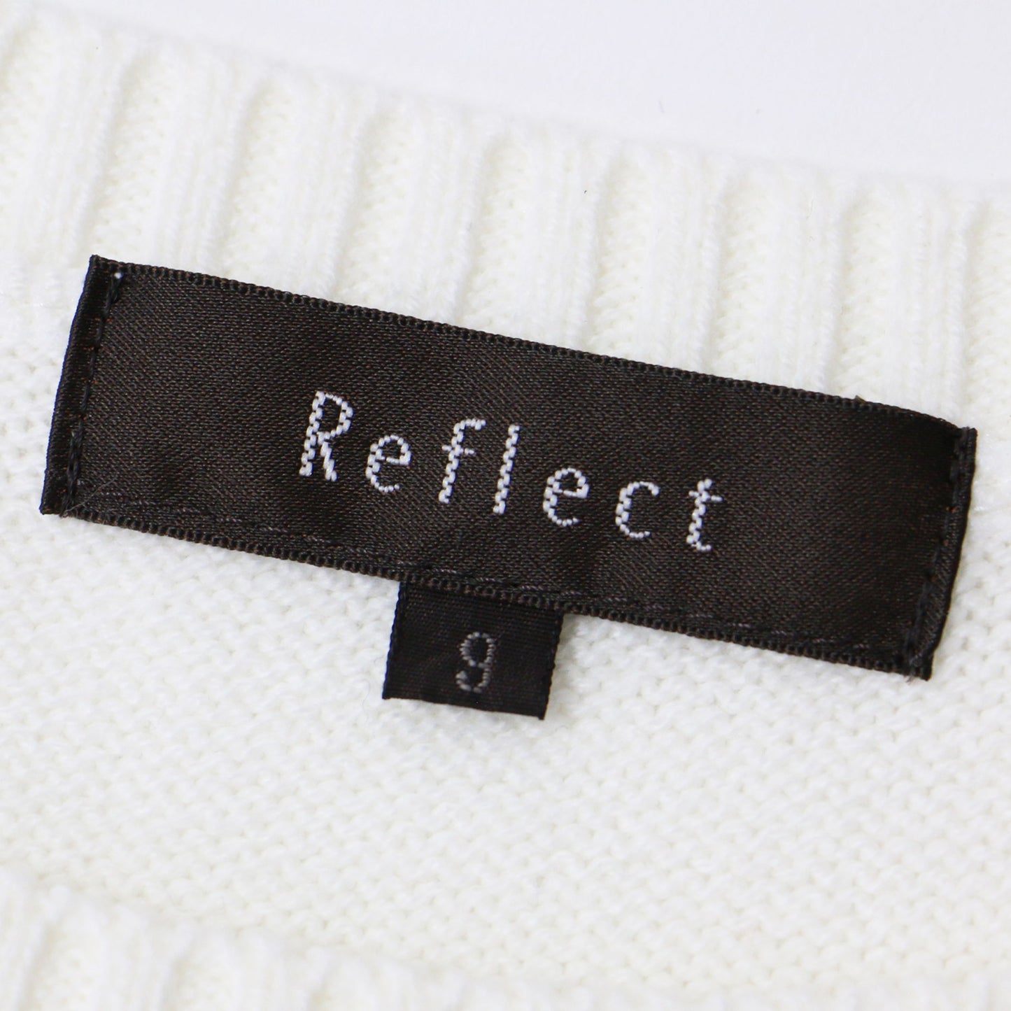 コットン クルーネック ロングスリーブ プルオーバー ニット / 長袖 ハイゲージ 畦編み