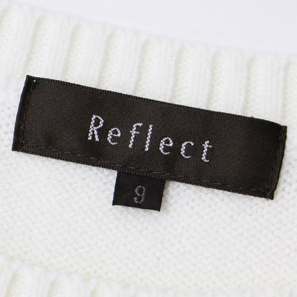 コットン クルーネック ロングスリーブ プルオーバー ニット / 長袖 ハイゲージ 畦編み