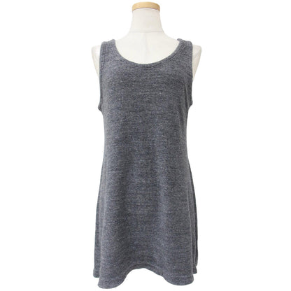 コットン パイル タンクトップ / Uネック ストレッチ チュニック丈