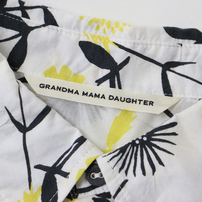 24春夏 nobana フラワー ノースリーブ シャツ / 花柄 シワ加工 コットン ブラウス