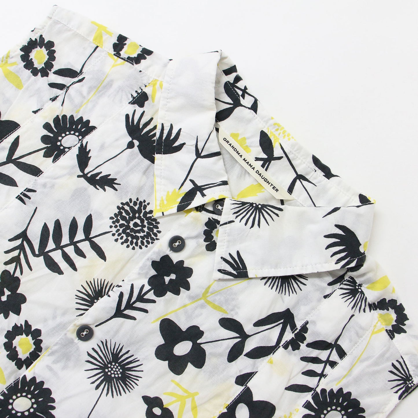 24春夏 nobana フラワー ノースリーブ シャツ / 花柄 シワ加工 コットン ブラウス