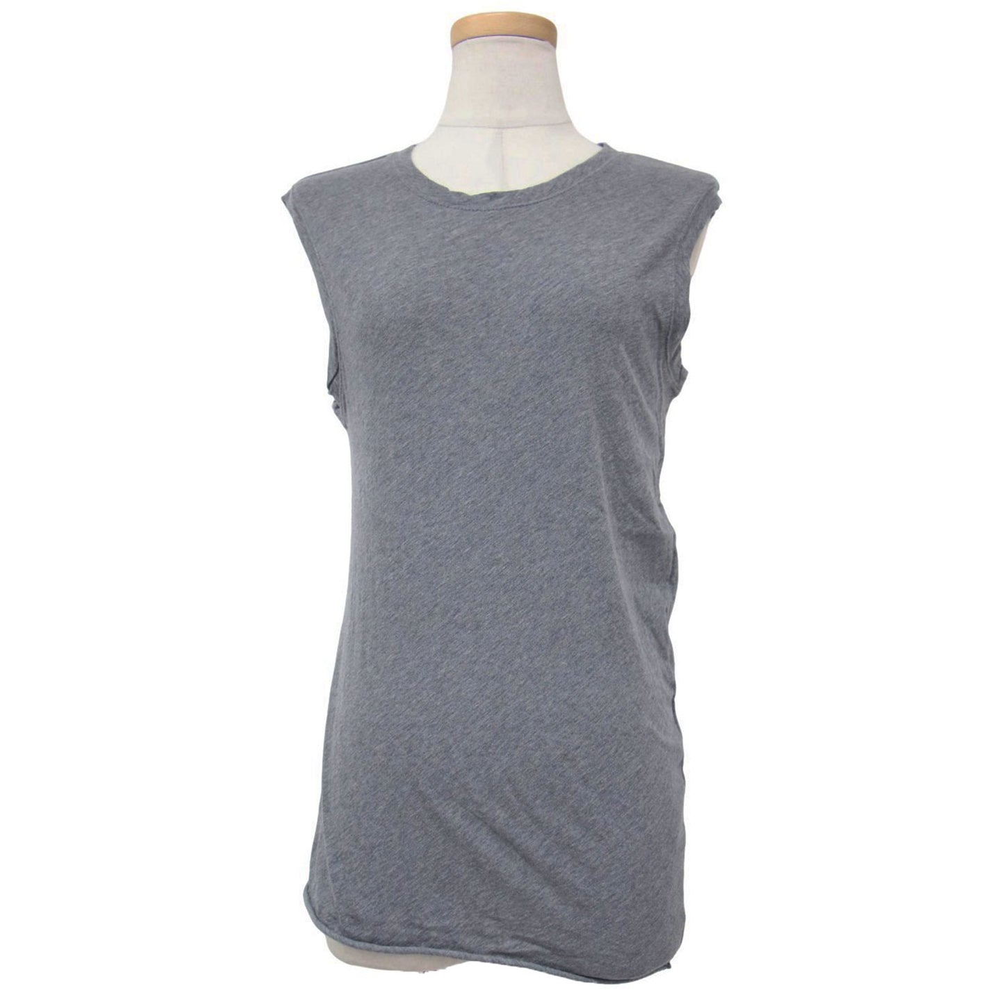 24春夏 コットン シアー ツイスト タンクトップ / カットソー ノースリーブ クルーネック ジャージ