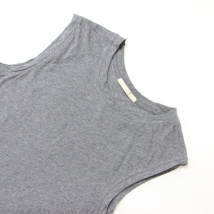 24春夏 コットン シアー ツイスト タンクトップ / カットソー ノースリーブ クルーネック ジャージ