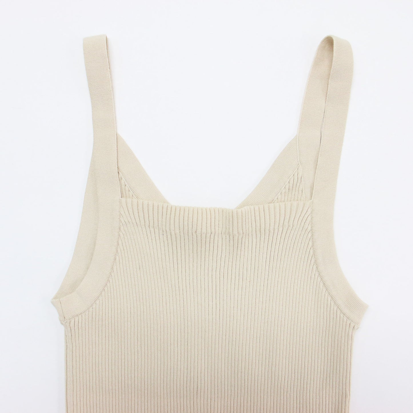 22年春夏 コットン リブ キャミソール / ニット 2WAY