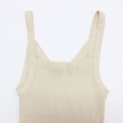 22年春夏 コットン リブ キャミソール / ニット 2WAY