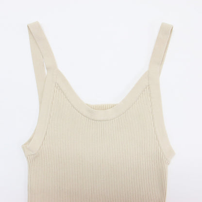 22年春夏 コットン リブ キャミソール / ニット 2WAY