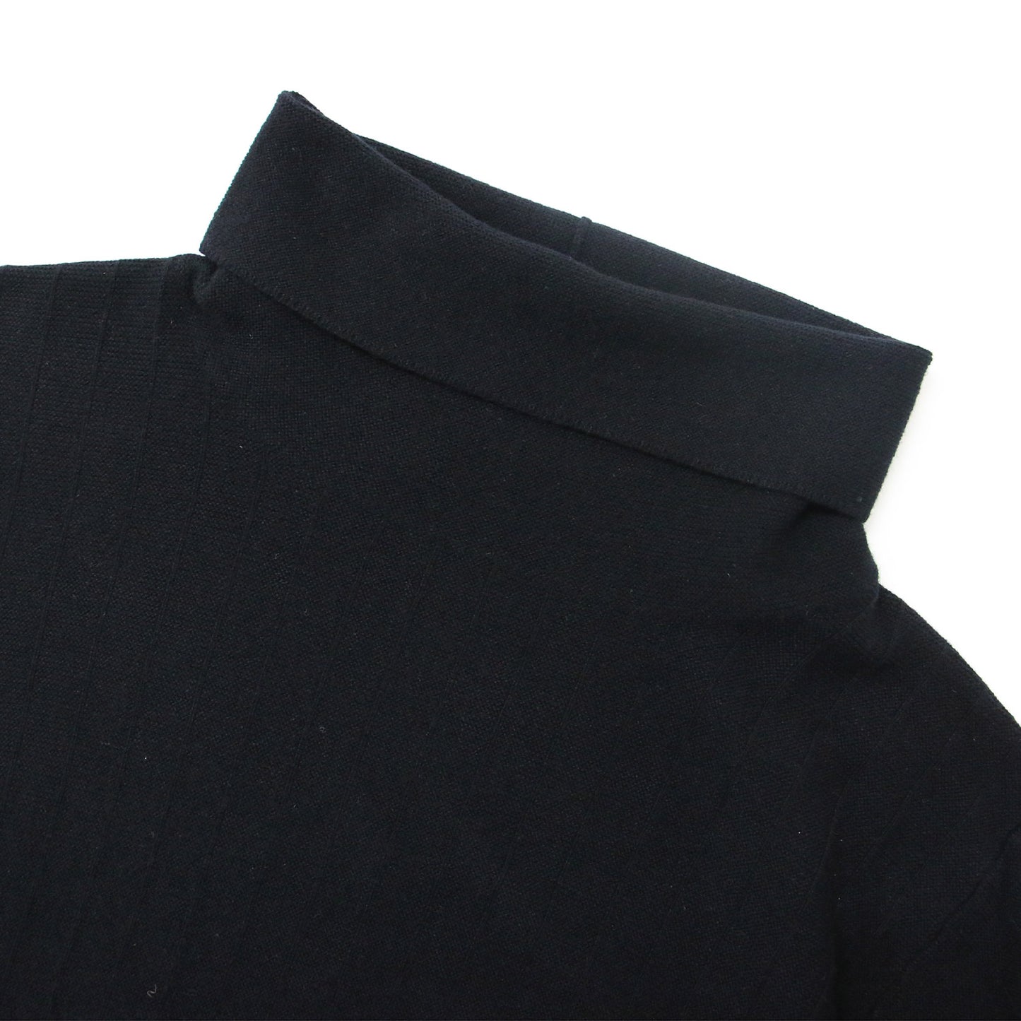 袖チュール ウール シルク カシミヤ ニット / ボトルネック ショート丈 プルオーバー 長袖 241101