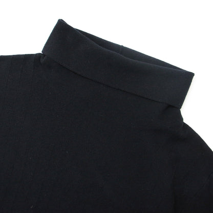 袖チュール ウール シルク カシミヤ ニット / ボトルネック ショート丈 プルオーバー 長袖 241101