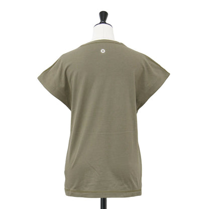 × Re-Juvenate Pilates フレンチスリーブ カットソー / コットン ストレッチ クルーネック Tシャツ