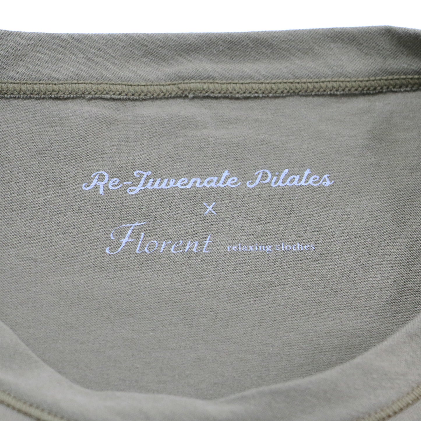 × Re-Juvenate Pilates フレンチスリーブ カットソー / コットン ストレッチ クルーネック Tシャツ