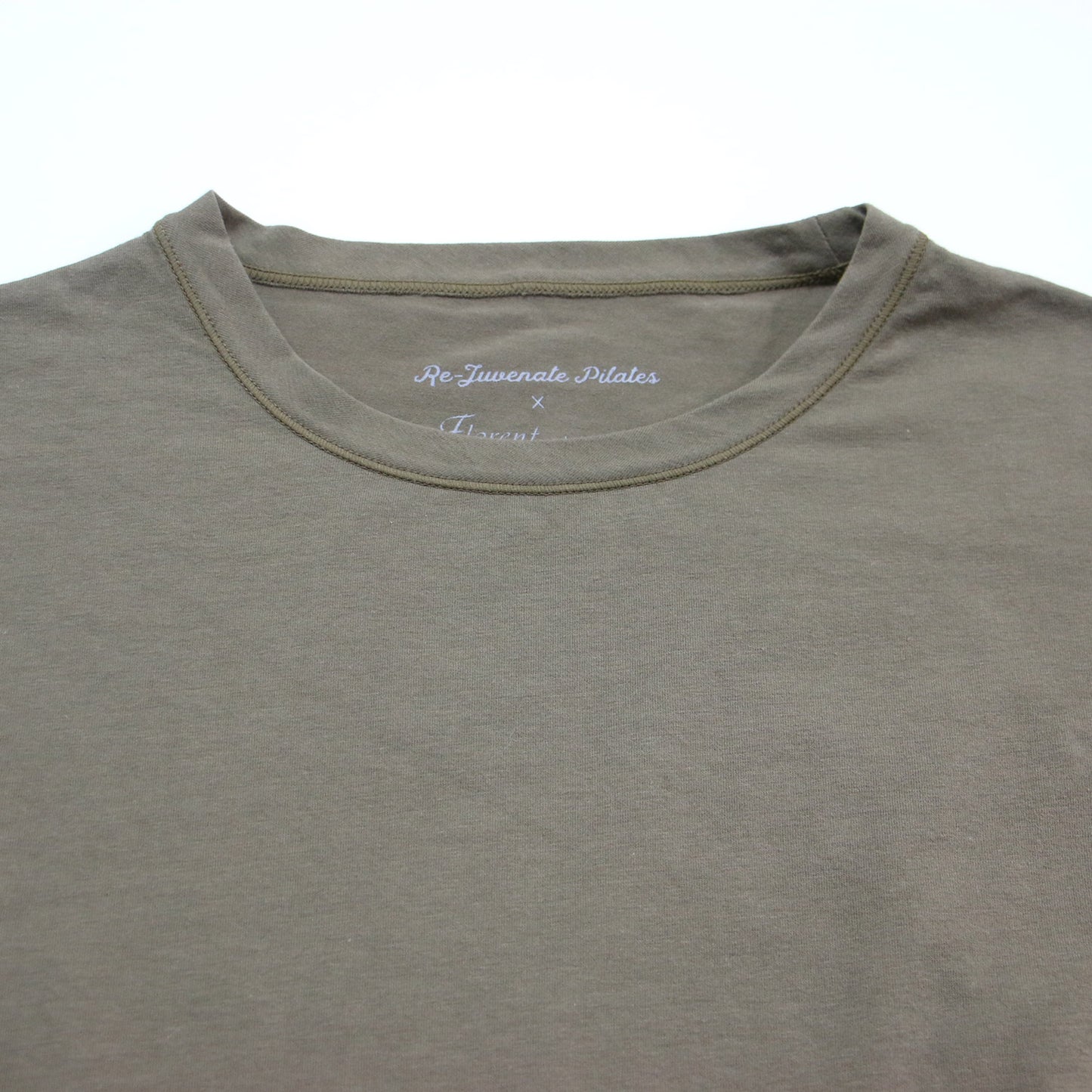 × Re-Juvenate Pilates フレンチスリーブ カットソー / コットン ストレッチ クルーネック Tシャツ