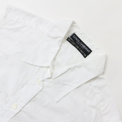 コットン ノースリーブ チュニック ブラウス / シャツ フラップポケット ロング丈 イタリア製 241030