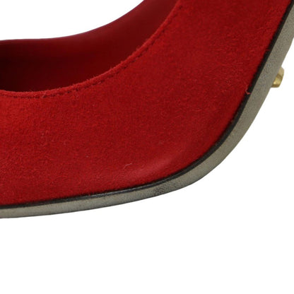 スウェード レザー ピンヒール パンプス / アーモンドトゥ ハイヒール イタリア製