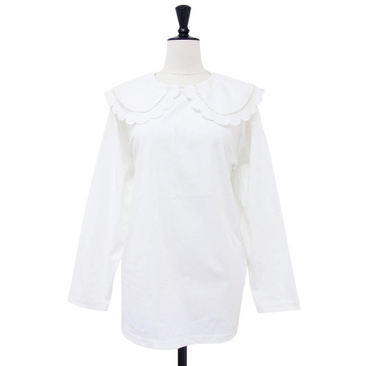 yori (ヨリ) スカラップカラー ロンTee / カットソー 長袖 ビッグ