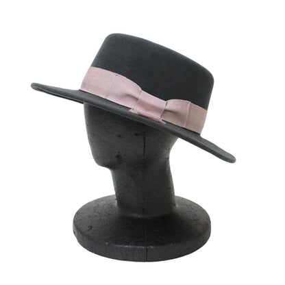 × Danny&Anne ウール リボン ハット / 帽子 カンカン帽 フェルト 241108