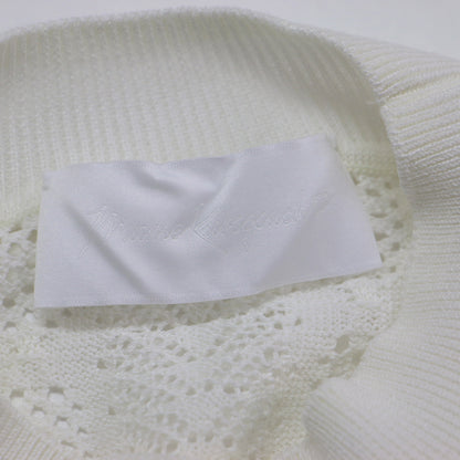 ノースリーブ フリンジ ニット / SASH JAQUARD SLEEVELESS KNIT プルオーバー 透かし編み ラメ