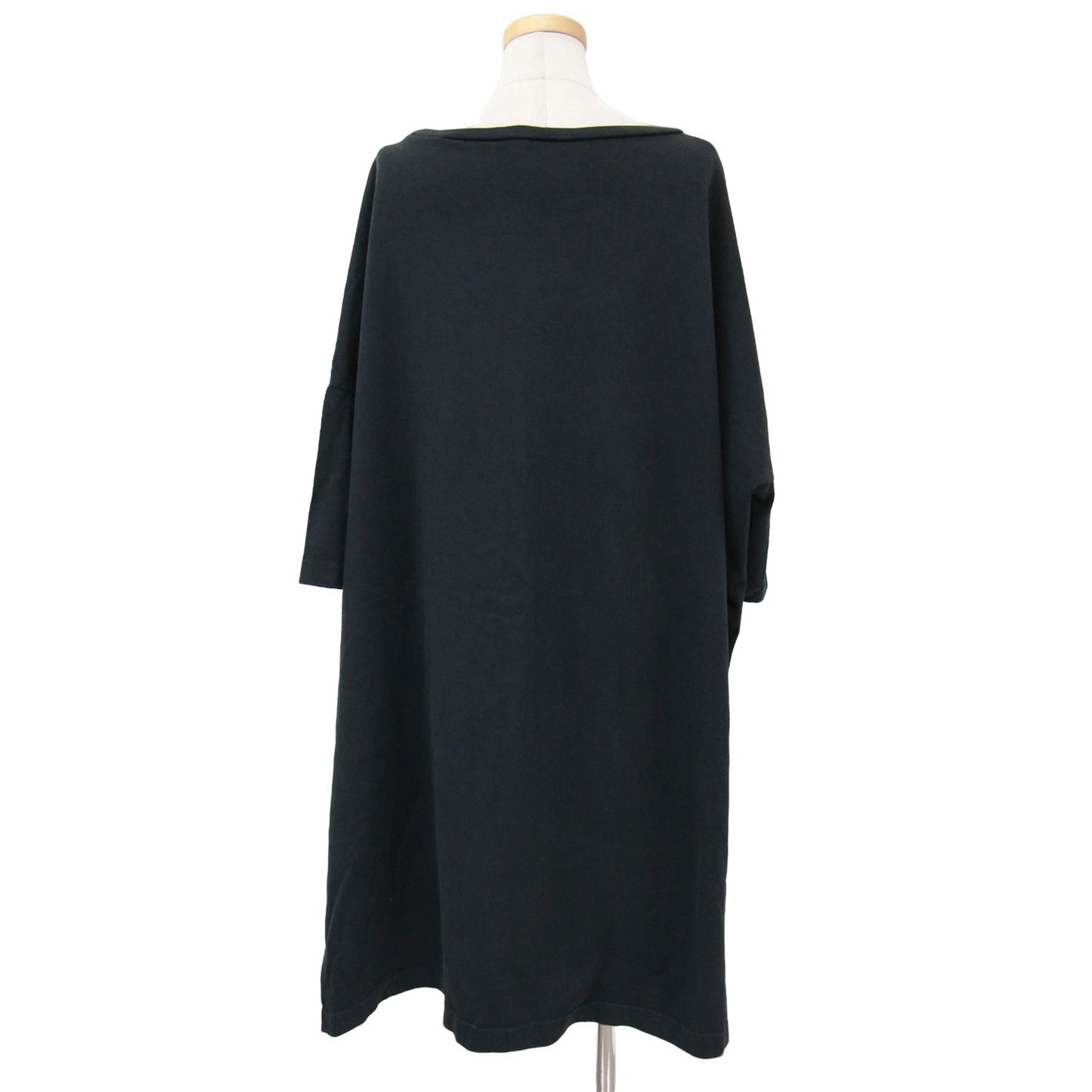 コットン ワイド Tシャツ / チュニック丈 七分袖 オーバーサイズ ヘムライン