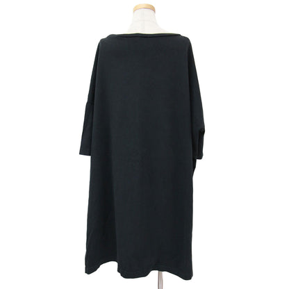 コットン ワイド Tシャツ / チュニック丈 七分袖 オーバーサイズ ヘムライン