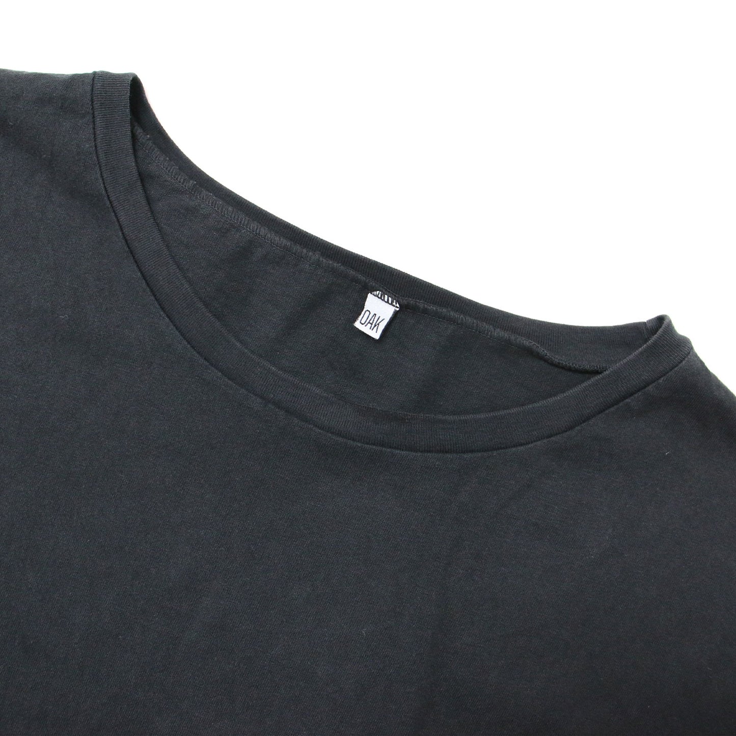 コットン ワイド Tシャツ / チュニック丈 七分袖 オーバーサイズ ヘムライン