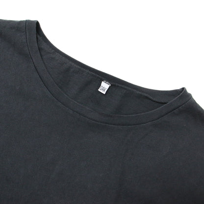 コットン ワイド Tシャツ / チュニック丈 七分袖 オーバーサイズ ヘムライン