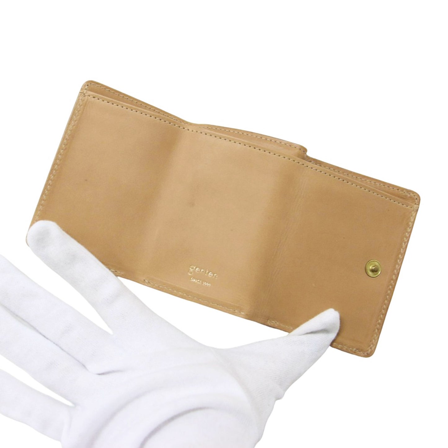 エティコ ラムレザー 三つ折り 財布 / ミニ ウォレット バイカラー