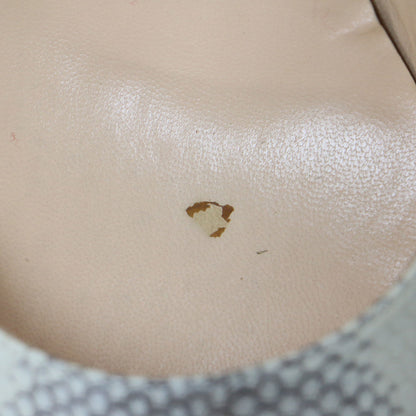 パイソン オープントゥ レザー パンプス / ヘビ柄 ピンヒール ハイヒール イタリア製