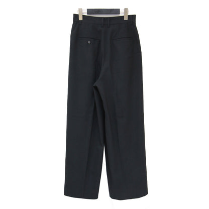 24春夏 ポプリン ラップ ワイド パンツ / スラックス トラウザーズ センタープレス