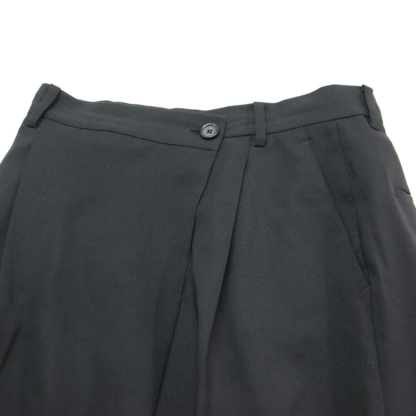 24春夏 ポプリン ラップ ワイド パンツ / スラックス トラウザーズ センタープレス