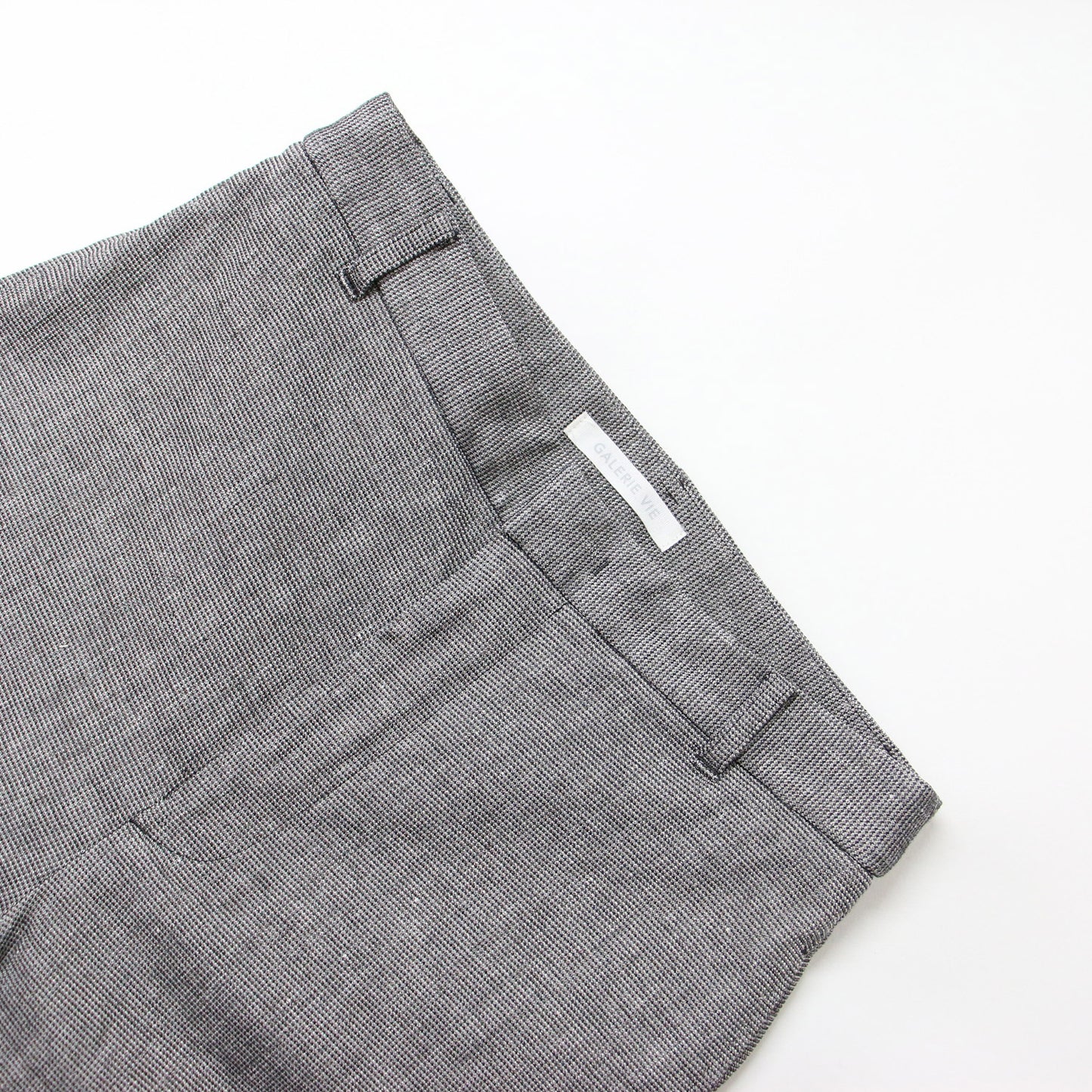 23春夏 コットン リネン ストレッチ テーパード パンツ