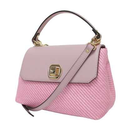 24春夏 2WAY フラップ レザー ハンドバッグ / ショルダーバッグ メッシュ