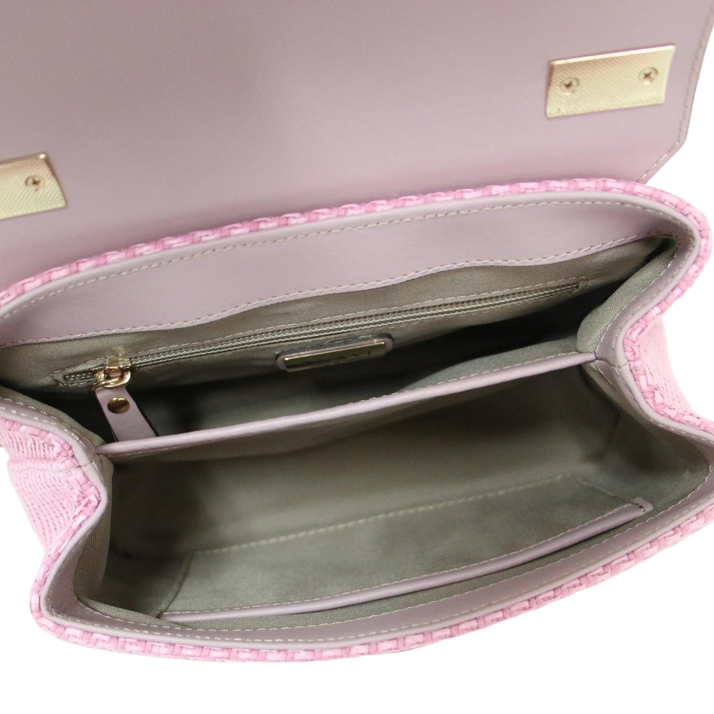 24春夏 2WAY フラップ レザー ハンドバッグ / ショルダーバッグ メッシュ