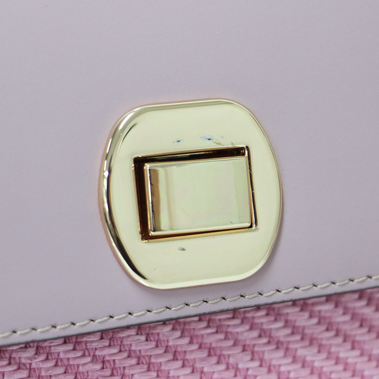 24春夏 2WAY フラップ レザー ハンドバッグ / ショルダーバッグ メッシュ