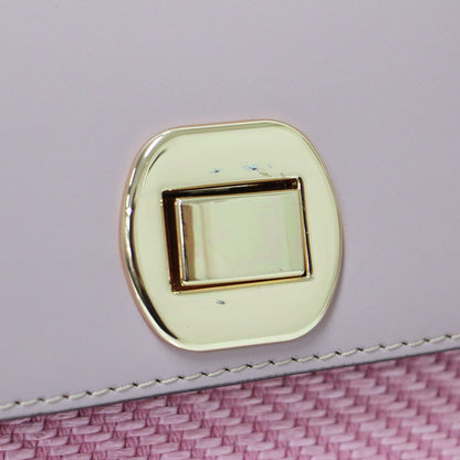 24春夏 2WAY フラップ レザー ハンドバッグ / ショルダーバッグ メッシュ