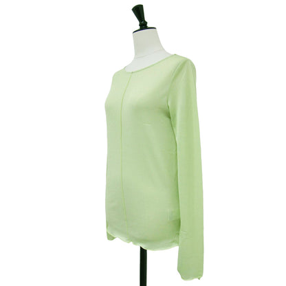 24秋冬 ラメ シアー カット トップス / 長袖 ボートネック カットソー Tシャツ 241115