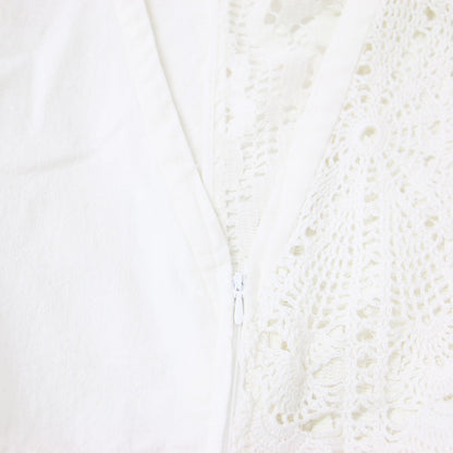 × Ray BEAMS 別注 レース リメイク ワンピース / ロング丈 ノースリーブ スリット コットン