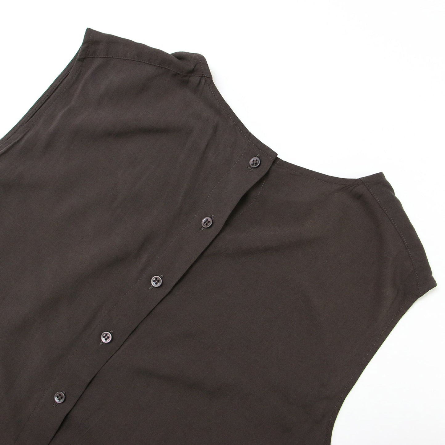 ウォッシャブル レーヨン ノースリーブ ワンピース / ロング Iライン