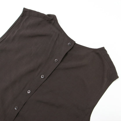 ウォッシャブル レーヨン ノースリーブ ワンピース / ロング Iライン