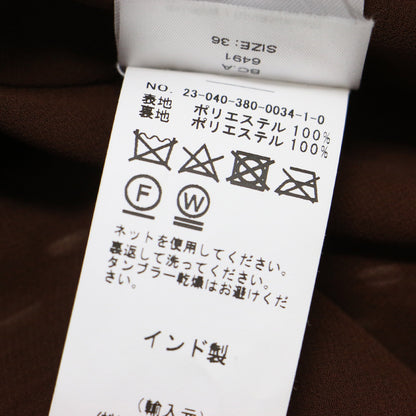 ドット柄 パフスリーブ ミディ ワンピース / プリーツ加工 半袖 膝下