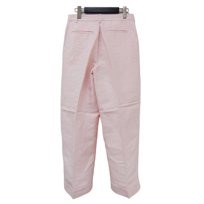 24春夏 リネン ブレンド ツイル クロップド パンツ / ワイド ハイウエスト 241030