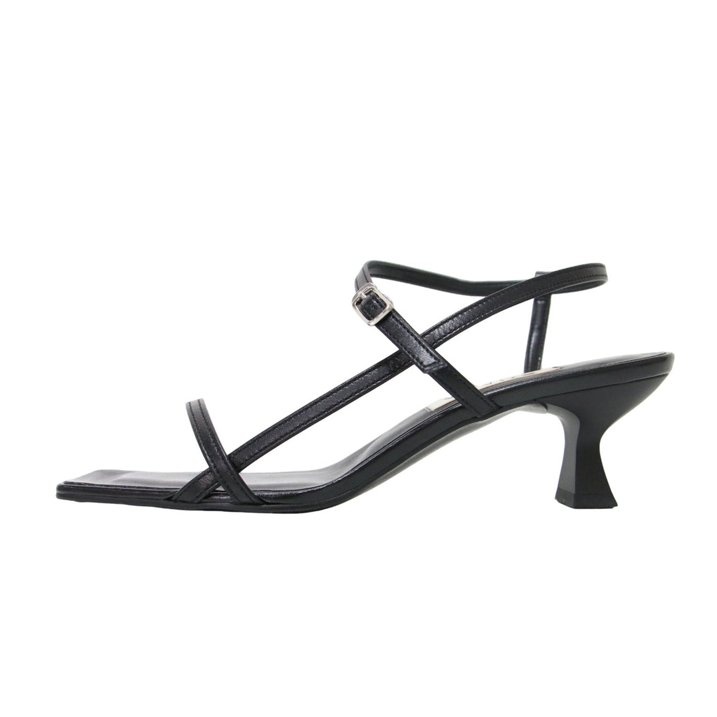 24春夏 ヌーディー ストリング サンダル / スクエアトゥ ヒール ストラップ スムース 241024