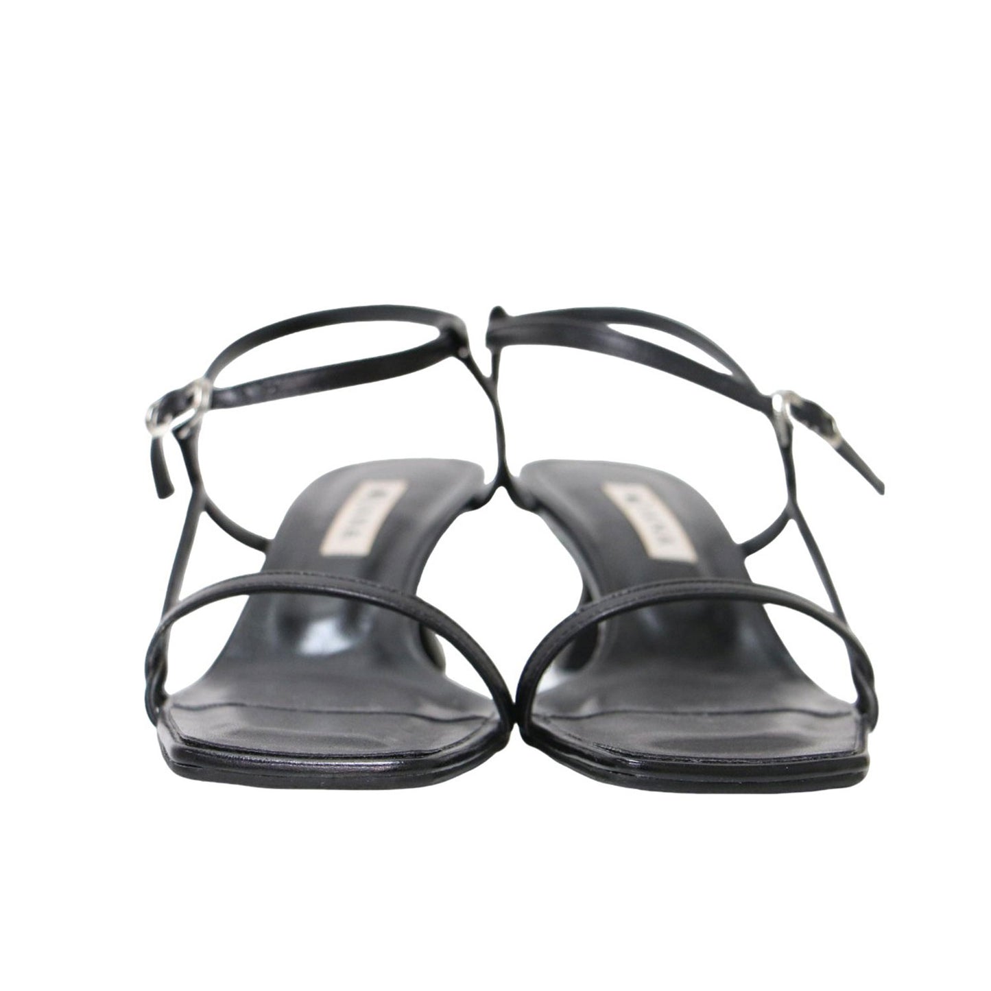 24春夏 ヌーディー ストリング サンダル / スクエアトゥ ヒール ストラップ スムース 241024