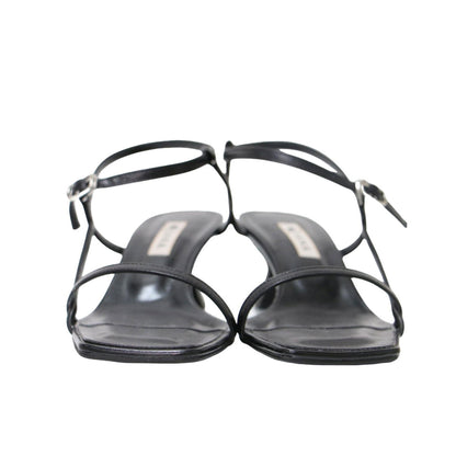 24春夏 ヌーディー ストリング サンダル / スクエアトゥ ヒール ストラップ スムース 241024